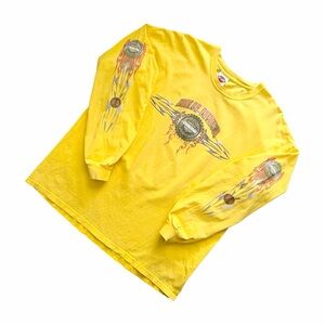 Vintage Y2K Harley-Davidson Long Sleeve Tee – Flame sleeve  Graphic